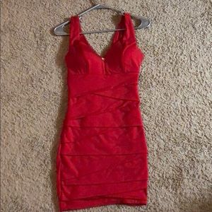 Red bodycon dress